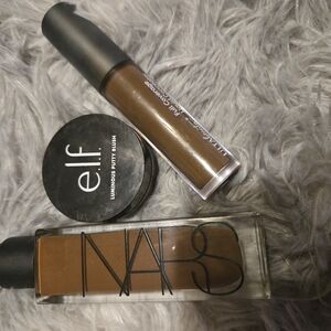 NARS Brown Foundation with e.l.f. Blush